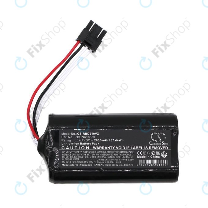 Battery for RobZone Duoro Xcontrol 2, BONA18650, 2600mAh, Li-Ion, 14.4V, HQ