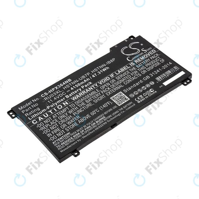Battery for HP ProBook x360 440 G1, x360 11 G3, 4150mAh, Li-Pol, 11.4V, HSTNN-UB7P, HQ