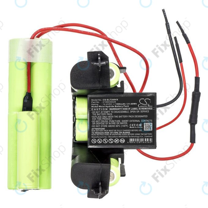 Battery for Electrolux ErgoRapido ZB3004, ZB3005, ZB3006, AEG AG3004, AG3005, AG3006, 1500mAh, Ni-MH, 14.4V, 2199035029, HQ