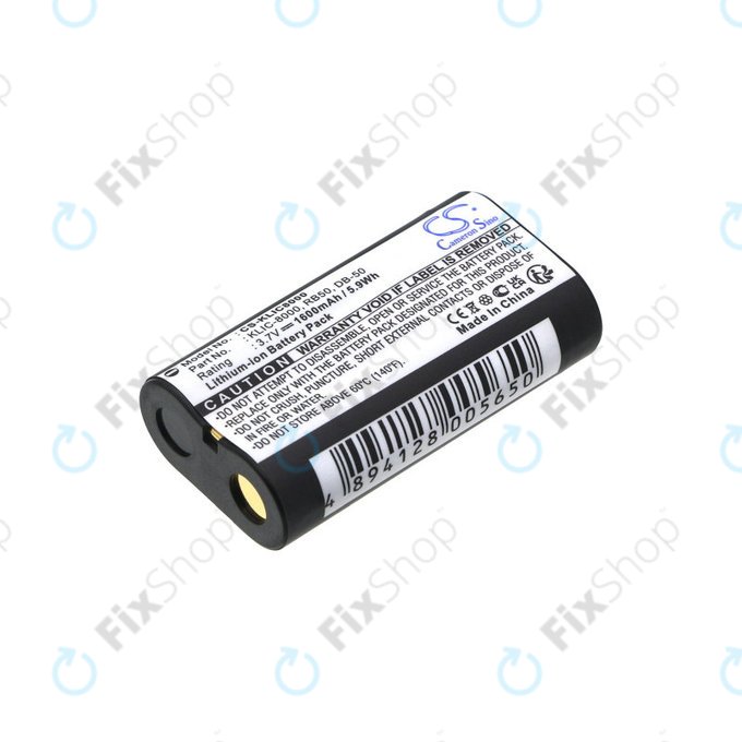 Battery for Jay-Tech Jay-Cam I4800, Kodak Easyshare Z1012, 1600mAh, Li-Ion, 3.7V, KLIC-8000, HQ