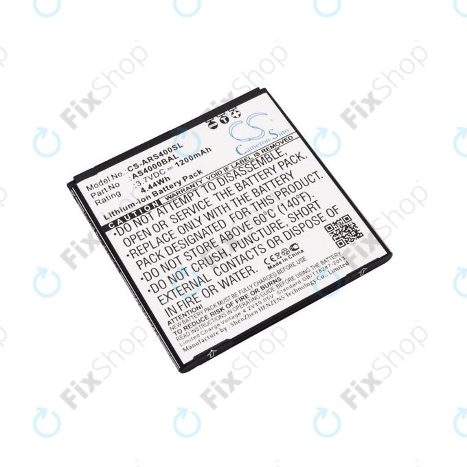 Battery for Aligator S4000 Duo, 1200mAh, Li-Ion, 3.7V, AS4000BAL, HQ