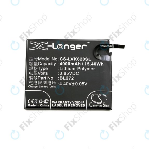 Battery for Lenovo K6 Power, 4000mAh, Li-Pol, 3.85V, BL272, HQ