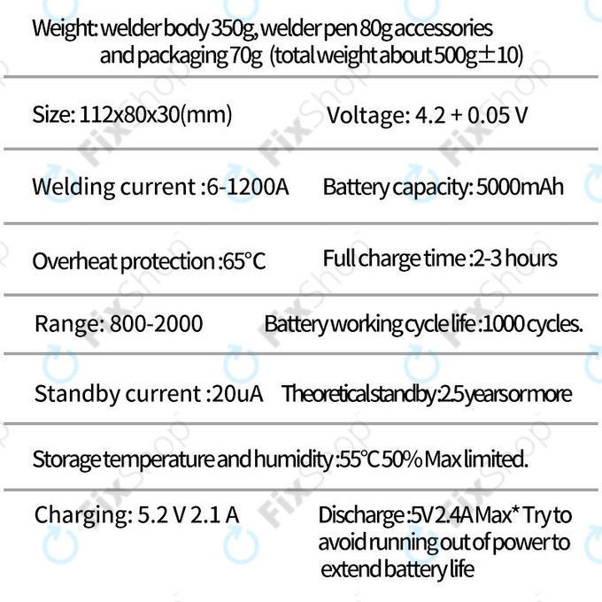Docreate SW - Portable Spot Welding Machine with Digital Display (5000mAh)