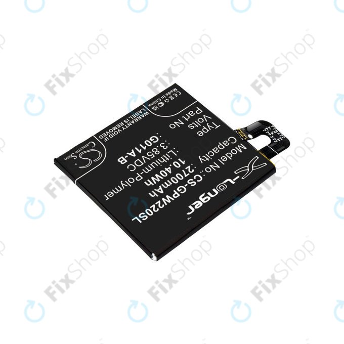 Battery for Google Pixel 2 G011A, 2700mAh, Li-Pol, 3.85 V, G011A-B, HQ