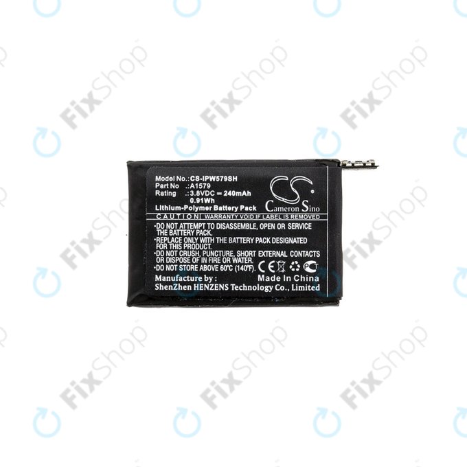 Battery for Apple Watch 1 42 mm, 240mAh, Li-Pol, 3.8 V, A1579, HQ