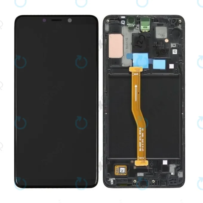 Samsung Galaxy A9 A920F (2018) - LCD Display + Touch Screen + Frame (Caviar Black) - GH82-18308A, GH82-18322A Genuine Service Pack