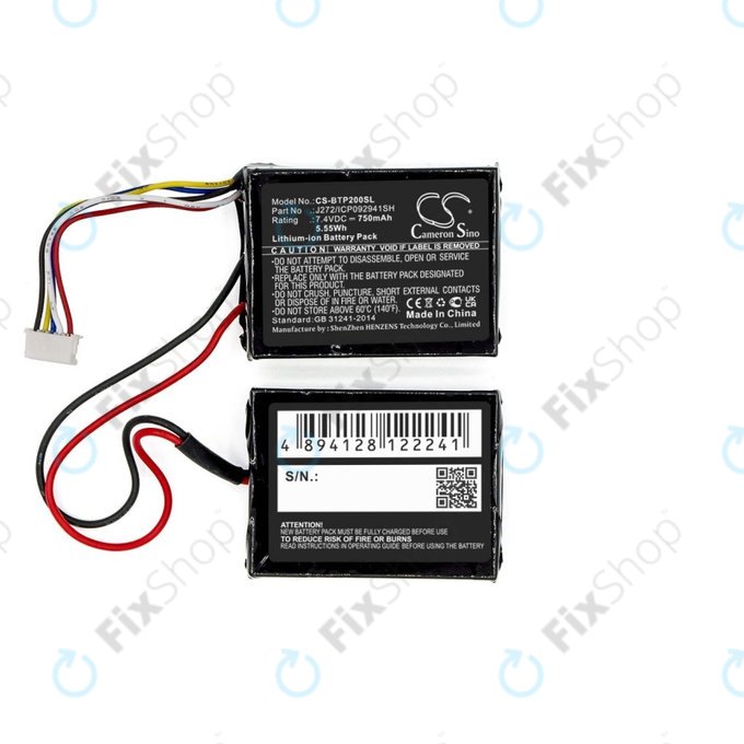 Battery for Beats Pill 2.0, 750mAh, Li-Ion, 7.4V, J272/ICP092941SH, HQ