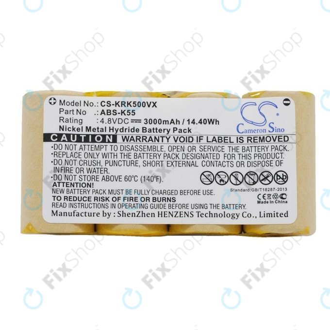 Kärcher K50, K85 - Battery ABS-K55 Ni-MH 4.8V 3000mAh HQ