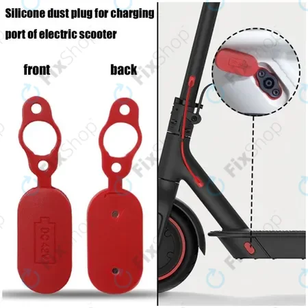 Xiaomi Mi Electric Scooter 1S, 2 M365, Essential, Pro, Pro 2 - Charging Connector Decorative Cap with Magnet (Red)