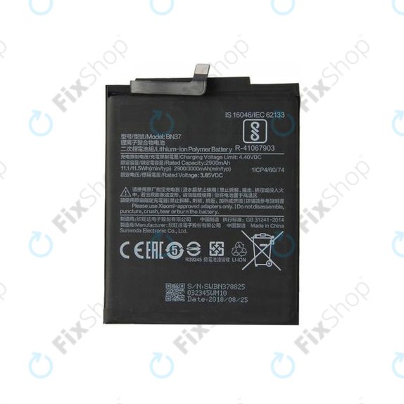 Xiaomi Redmi 6, Redmi 6A - Battery BN37 3000mAh