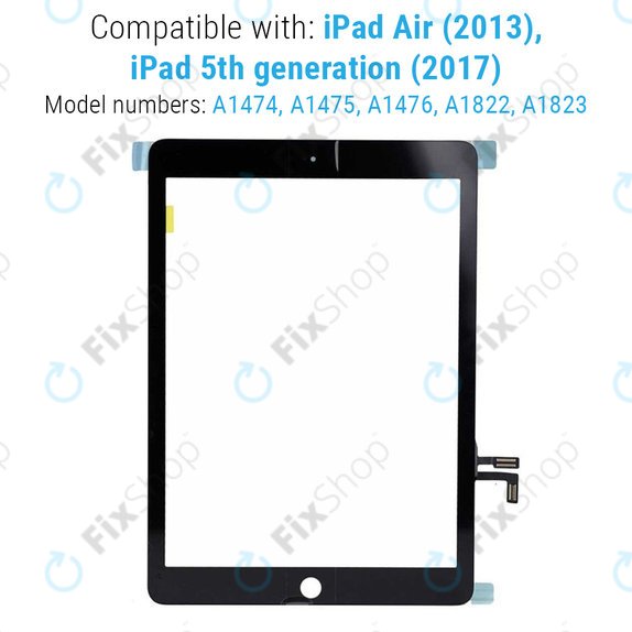Touch Screen for iPad Air, iPad (5th Gen 2017), Black