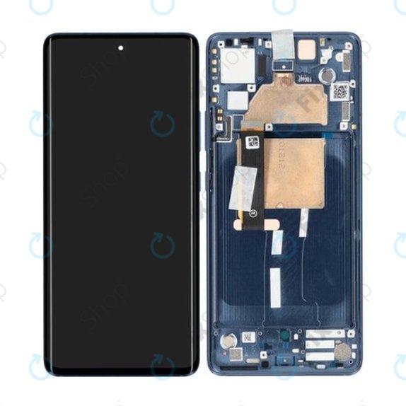 Motorola Edge 30 Fusion - LCD Display + Touch Screen + Frame (Neptune Blue) - 5D68C21190 Genuine Service Pack