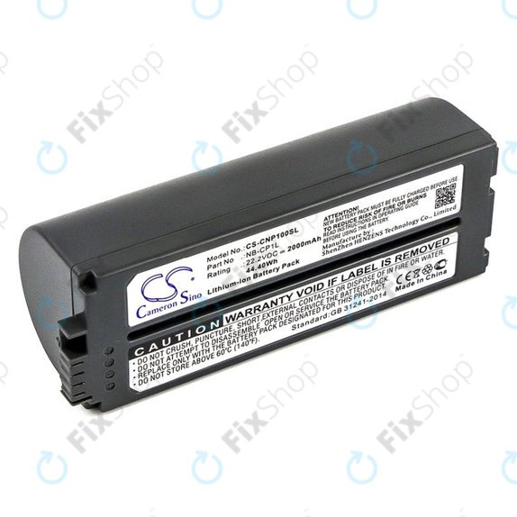 Battery for Canon Selphy CP, 2000mAh, Li-Ion, 22.2V, NB-CP1L, HQ