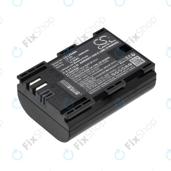 Battery for Canon EOS 5D Mark II, EOS 7D, EOS 70D, 2000mAh, Li-Ion, 7.4V, LP-E6, HQ