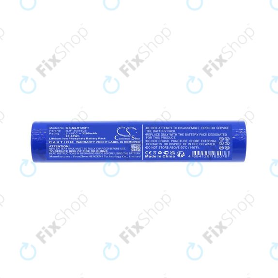 Battery for Maglite ML125, ML150LR, ML150LRX, 3200mAh, LiFePO4, 6.4V, ILIF-3006526, HQ
