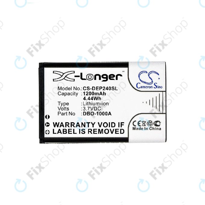 Battery for Doro 1370, 1372, 2404, 6040, 1200mAh, Li-ion, 3.7V, DBO-1000A, HQ