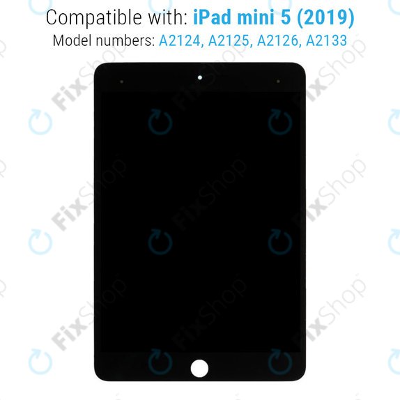 LCD Display for iPad Mini 5, Black, Touch Screen without Frame, Refurbished