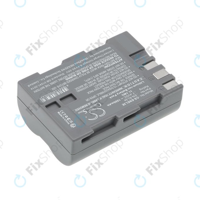 Battery for Nikon D100, D200, D50, D70, D70s, D80, D300S, D700, D90, D300, 1500mAh, Li-Ion, 7.4V, EN-EL3e, HQ