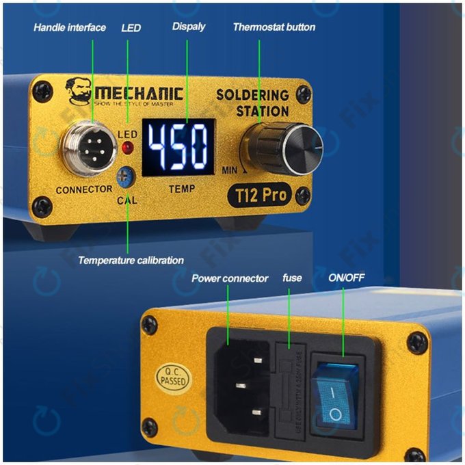 Mechanic T12 Pro - Digital Soldering Station (Blue)