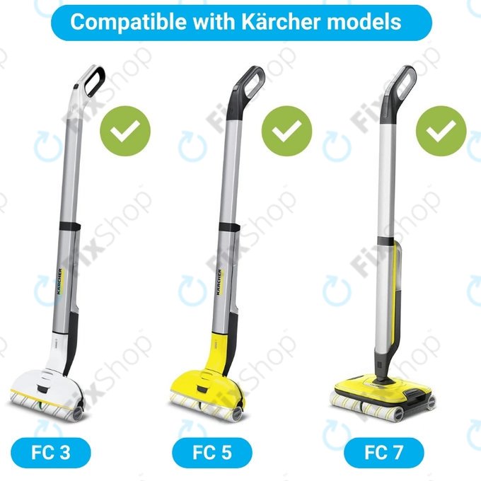 Kärcher FC 3, FC 5, FC 7 - Stone Roller Set (Black)