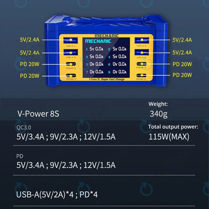 Mechanic V-Power 8S - Service Charging Station