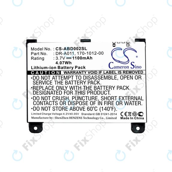 Battery for Amazon Kindle 2, 1100mAh, Li-Ion, 3.7V, DR-A011, HQ