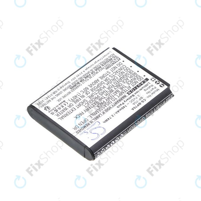 Battery for Samsung ES, ST, 740mAh, Li-Ion, 3.7V, BP-70A, HQ