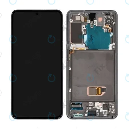Samsung Galaxy S21 G991B - LCD Display + Touch Screen + Frame (Phantom Grey) - GH82-24544A, GH82-24545A, GH82-27255A Genuine Service Pack