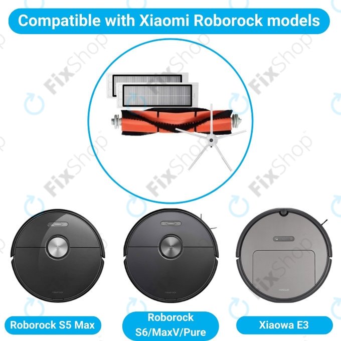 Xiaomi Roborock S5 Max, S6, S6 MaxV, S6 Pure, Xiaowa E3 - Standard Set (White)