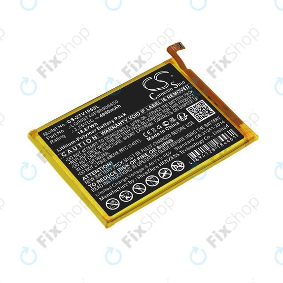 Battery for ZTE Blade V Smart, V30 Vita, 4900mAh, Li-Pol, 3.85V, Li3949T44P8h906450, HQ