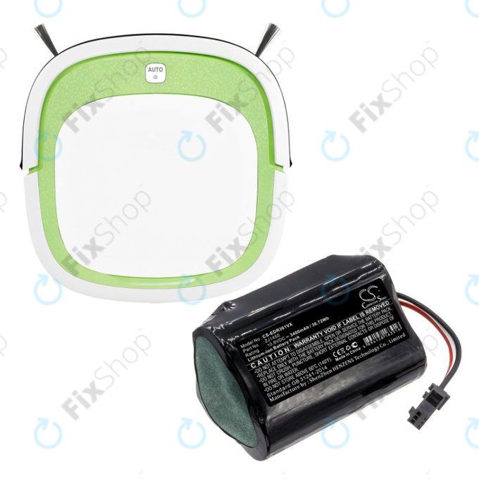 Battery for Ecovacs Deebot Slim, D36, 3400mAh, Li-Ion, 10.8V, ZJ1450, HQ