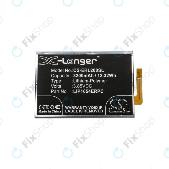 Battery for Sony Xperia L2, Sony H3311, 3200mAh, Li-Pol, 3.85 V, LIP1654ERPC, HQ
