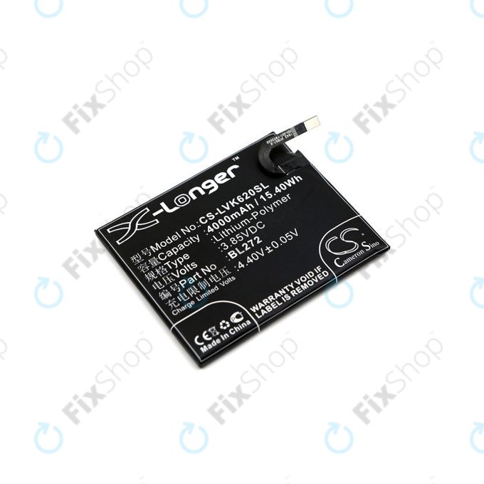 Battery for Lenovo K6 Power, 4000mAh, Li-Pol, 3.85V, BL272, HQ