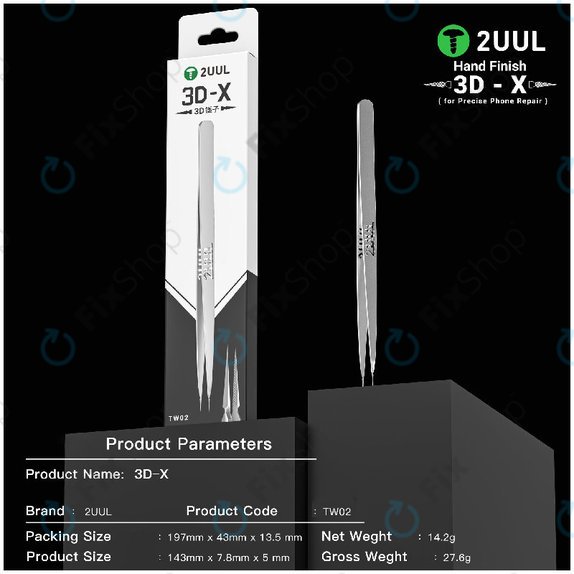 Precision Tweezer, 3D-X Hand-Finished, 2UUL TW02