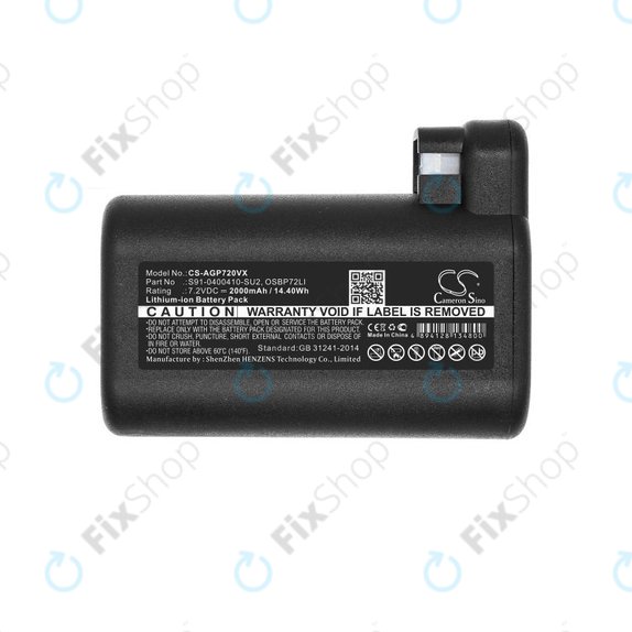 AEG RX-series, Electrolux E, P-series - Battery S91-0400410-SU2, OSBP72LI, OSBP72LI25 Li-Ion 7.2V 2000mAh HQ
