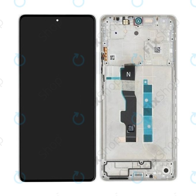 Xiaomi Redmi Note 13 5G 2312DRAABC - LCD Display + Touch Screen + Frame (Arctic White) - 5600040N1700 Genuine Service Pack
