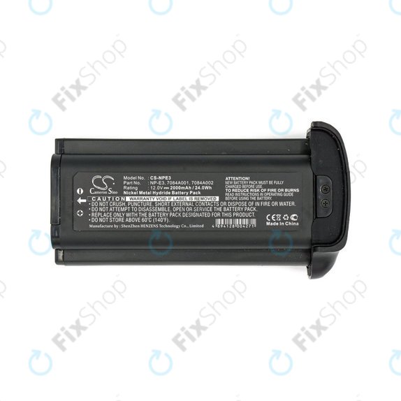 Battery for Canon Eos 1Ds, 2000mAh, Ni-MH, 12V, NP-E3, HQ