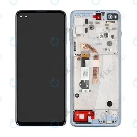 Motorola Moto G100 XT2125 - LCD Display + Touch Screen + Frame (Iridescent Sky) - 5D68C18073 Genuine Service Pack