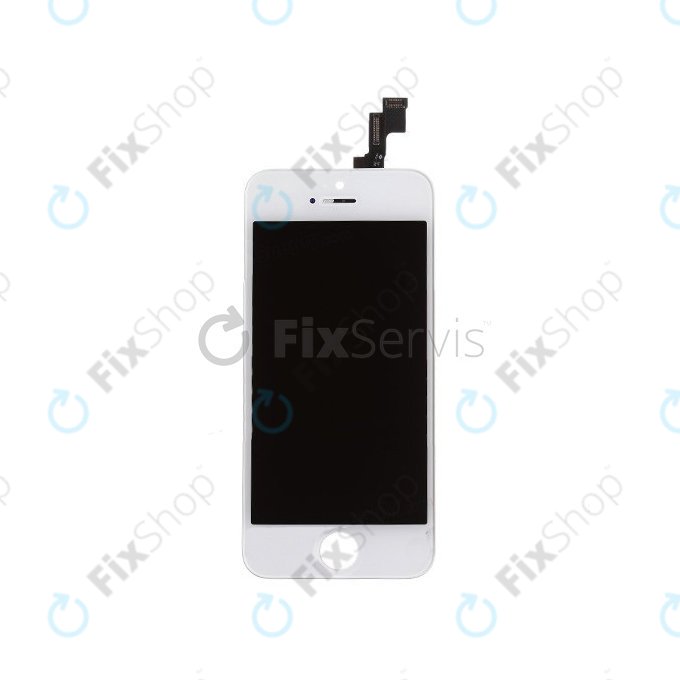 Display for iPhone 5S, SE, White, Touch Screen with Frame