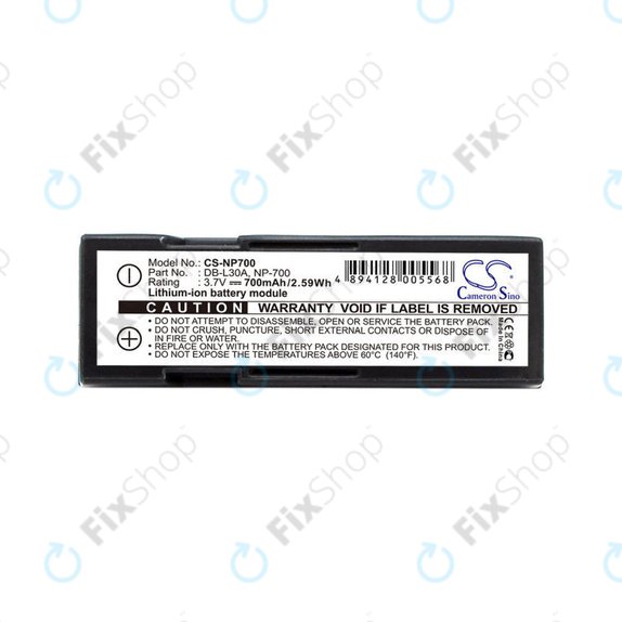 Battery for Minolta Dg-X50-K, Pentax Optio Z10, Samsung L77, Sanyo, 700mAh, Li-Ion, 3.7V, NP-700, HQ