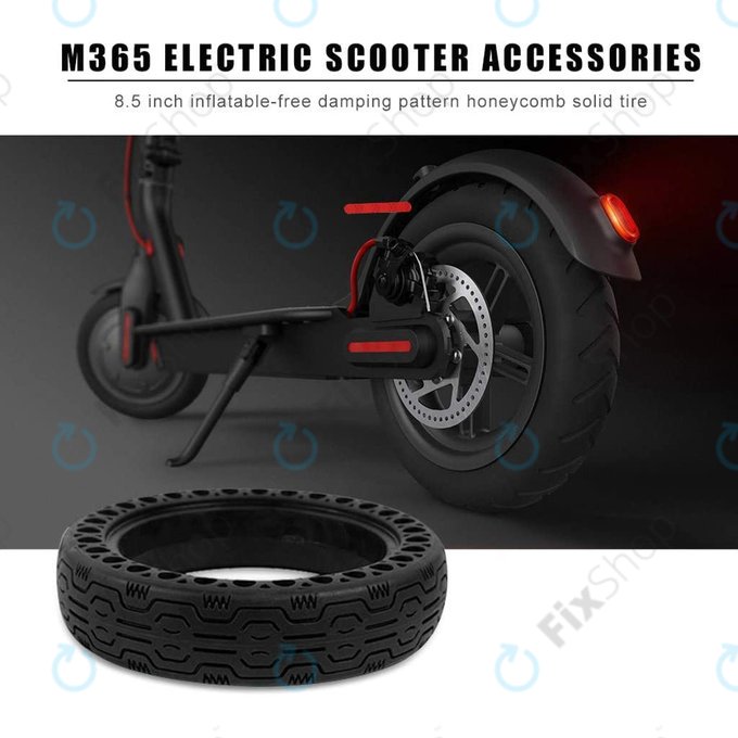 Xiaomi Mi Electric Scooter 1S, 2 M365, Essential, Pro, Pro 2 - Durable Full Tubeless Tire (Type 2) (Black)