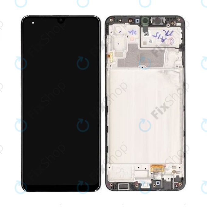 Samsung Galaxy M32 M325F - LCD Display + Touch Screen + Frame (Black) - GH82-25981A, GH82-26193A Genuine Service Pack