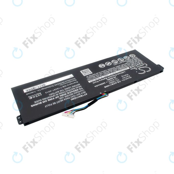 Battery for Acer Aspire 5, 7 E5, V3, Chromebook 11, 13, 15, 3000mAh, Li-Pol, 15.2V, AC14B18K, HQ