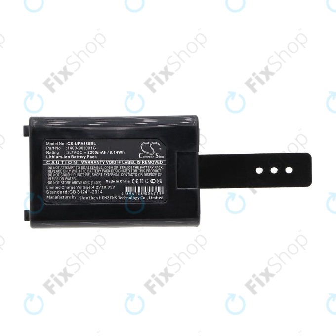 Battery for Unitech HT680, 2200mAh, Li-Ion, 3.7V, 1400-900005G, HQ