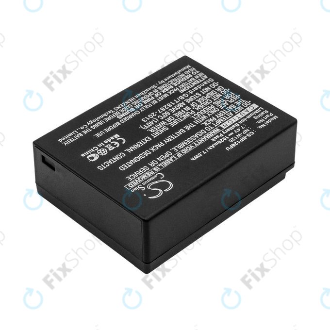 Battery for Fujifilm FinePix, 1020mAh, Li-Ion, 7.4V, NP-W126, NP-W126S, HQ