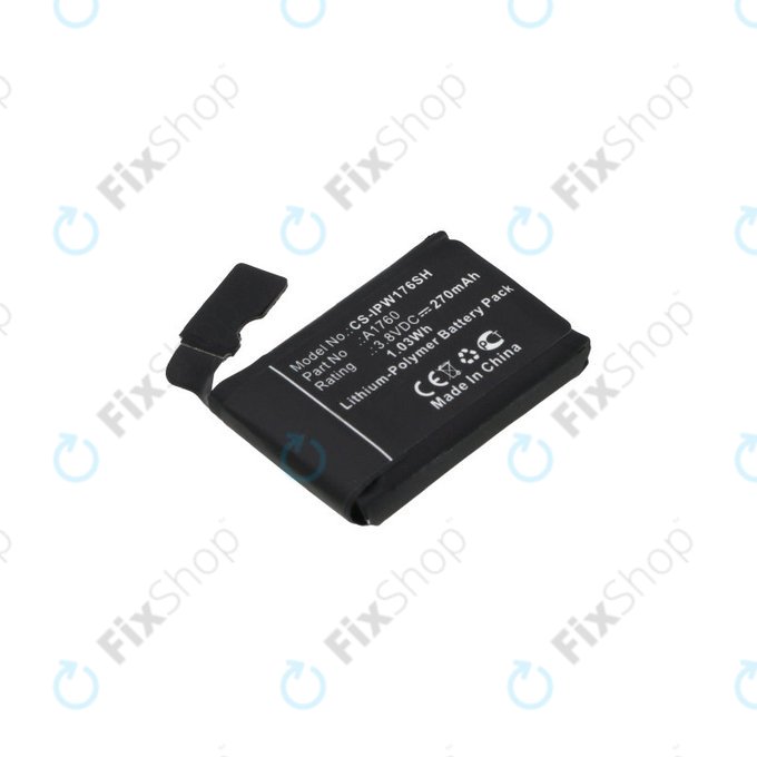 Battery for Apple Watch 2 38 mm, 270mAh, Li-Pol, 3.8 V, A1760, HQ
