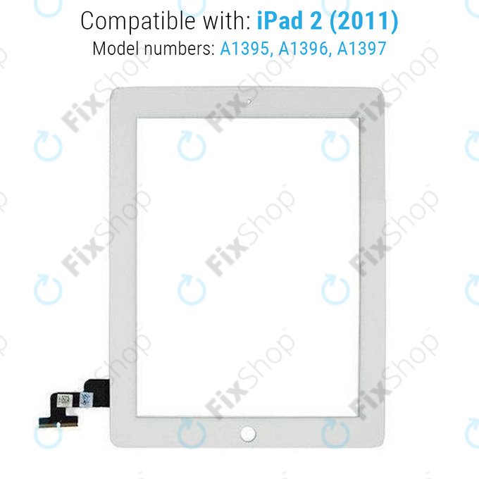 Touch Screen for iPad 2, White