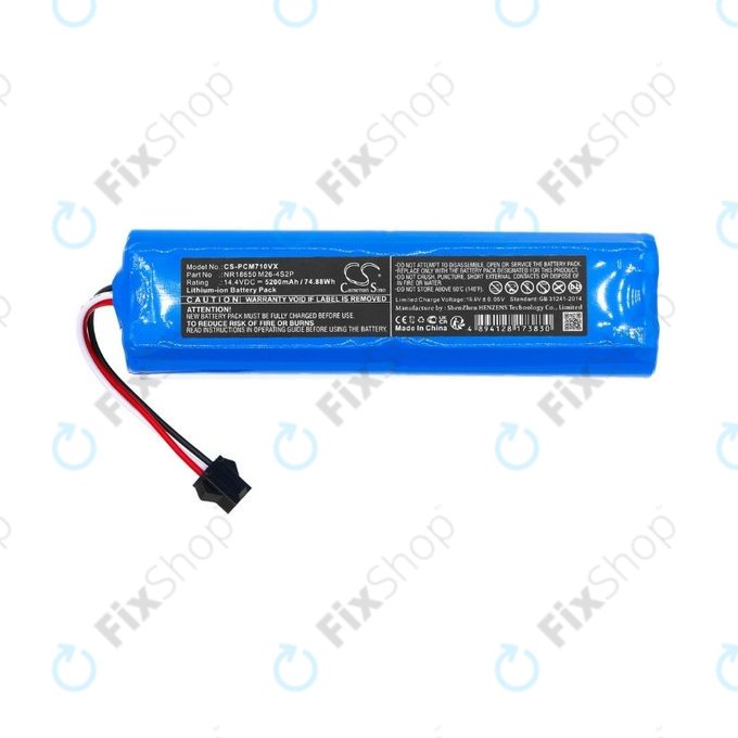 Xiaomi Roidmi EVE Plus, Viomi, Lydsto, Proscenic, Tefal - Battery NR18650 M26-4S2P, SUN-INTE-181, H18650CH-4S2P Li-Ion 14.4V 5200mAh HQ