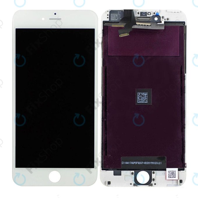 Display for iPhone 6 Plus, White, Touch Screen with Frame