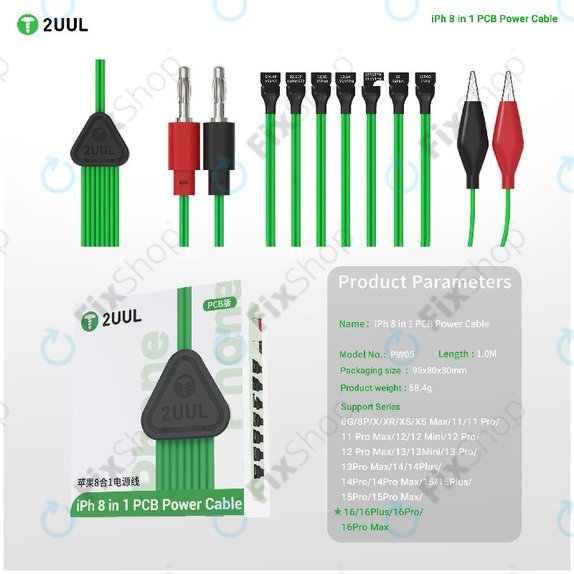 PCB Power Cable, iPhone 8-16 Pro Max, 2UUL PW05